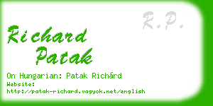richard patak business card